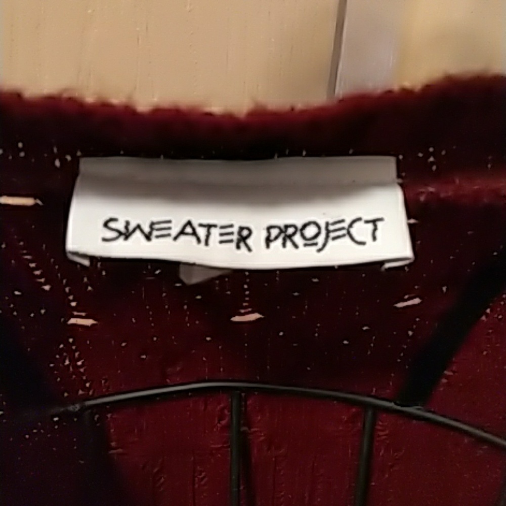 Sweater Project womens acrylic sweater red M - Picture 6 of 8